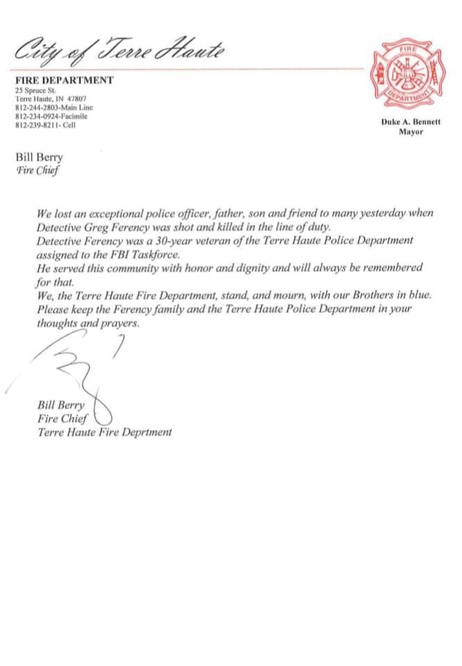 Leaders, businesses, and the community react to the death of Detective Greg Ferency
